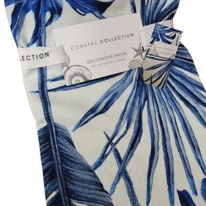Coastal Collection Throw Blanket Made in India 100%  Cotton Lg Tassels